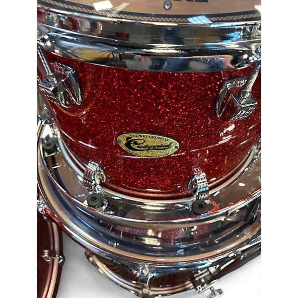 Used Ludwig 4 Piece LUDWIG CENTENNIAL ZEP  RED SPARKLE Drum Kit