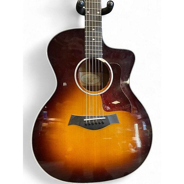 Used 2021 Taylor 214CE Deluxe 2 Color Sunburst Acoustic Electric Guitar