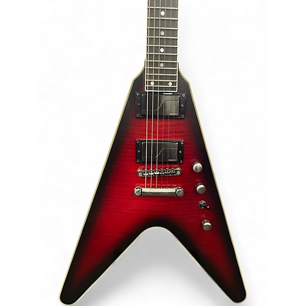 Used 2020s Epiphone DAVE MUSTAINE FLYING V Prophecy Aged Dark Red Burst Solid Body Electric Guitar