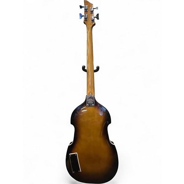 Used Univox Violin Body Bass 2 Tone Sunburst Electric Bass Guitar