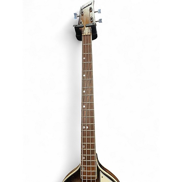 Used Univox Violin Body Bass 2 Tone Sunburst Electric Bass Guitar