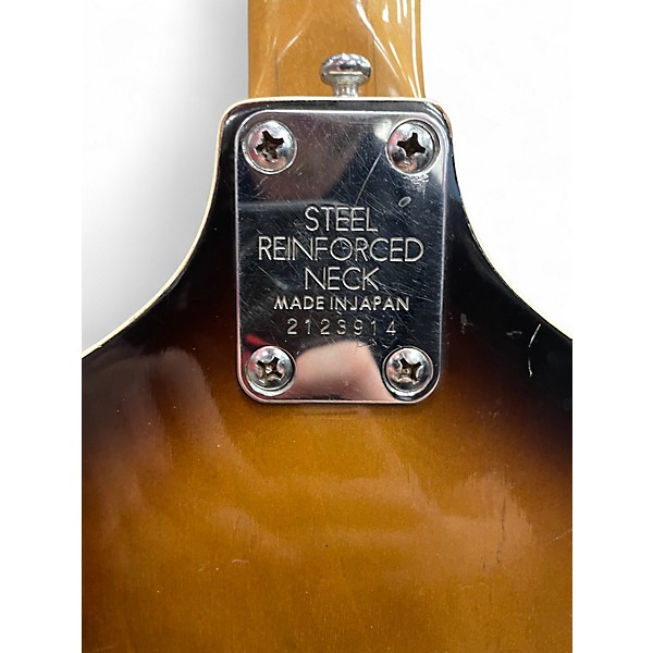 Used Univox Violin Body Bass 2 Tone Sunburst Electric Bass Guitar