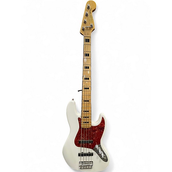 Used Squier Vintage Modified Jazz Bass V Olympic White Electric Bass Guitar