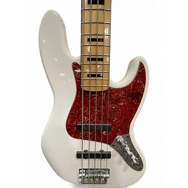 Used Squier Vintage Modified Jazz Bass V Olympic White Electric Bass Guitar
