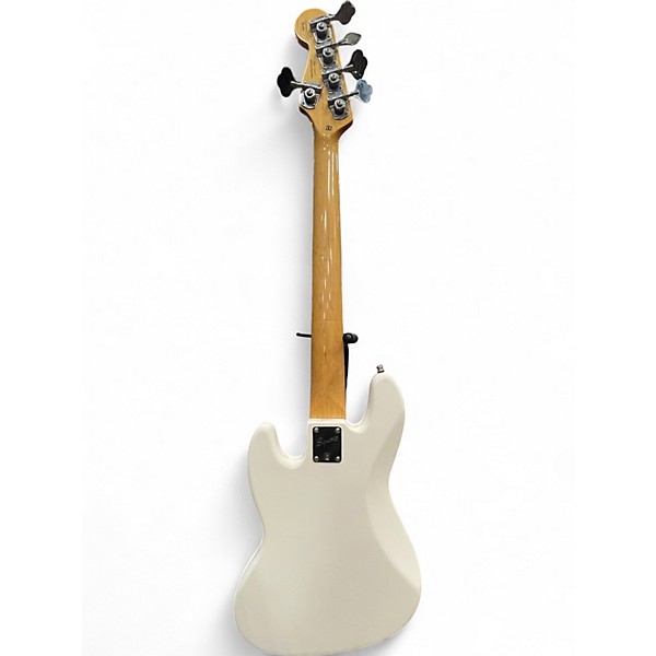 Used Squier Vintage Modified Jazz Bass V Olympic White Electric Bass Guitar