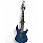 Used Ibanez Gio GRG7221QA 7 STRING RG Series Trans Blue Solid Body Electric Guitar thumbnail
