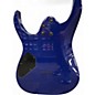 Used Ibanez Gio GRG7221QA 7 STRING RG Series Trans Blue Solid Body Electric Guitar