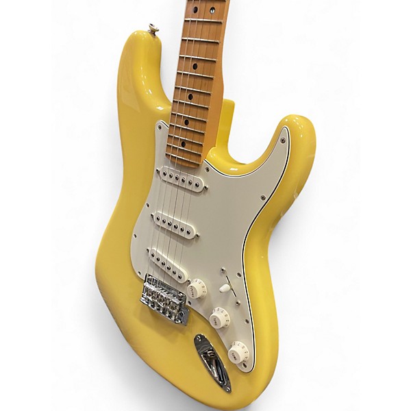 Used Fender Player Stratocaster HIALEAH YELLOW Solid Body Electric Guitar