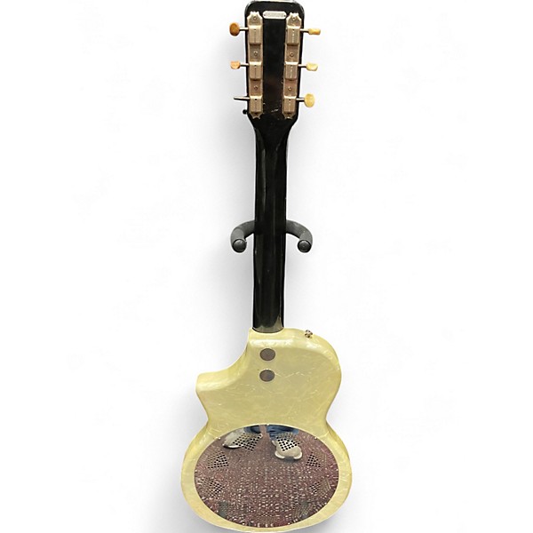 Used National Resophonic Style O White Resonator Guitar