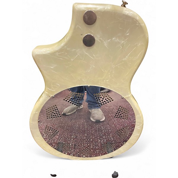 Used National Resophonic Style O White Resonator Guitar
