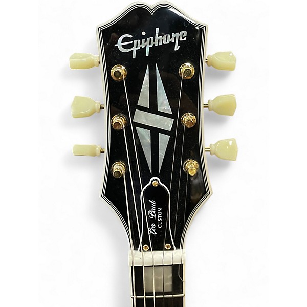 Used Epiphone Les Paul Custom Black Solid Body Electric Guitar