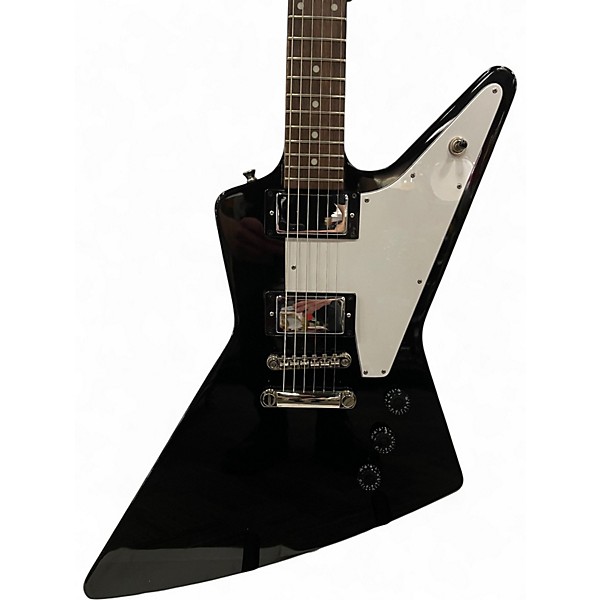 Used 2022 Epiphone Explorer Ebony Solid Body Electric Guitar