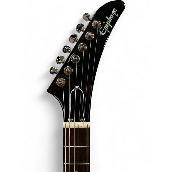 Used 2022 Epiphone Explorer Ebony Solid Body Electric Guitar