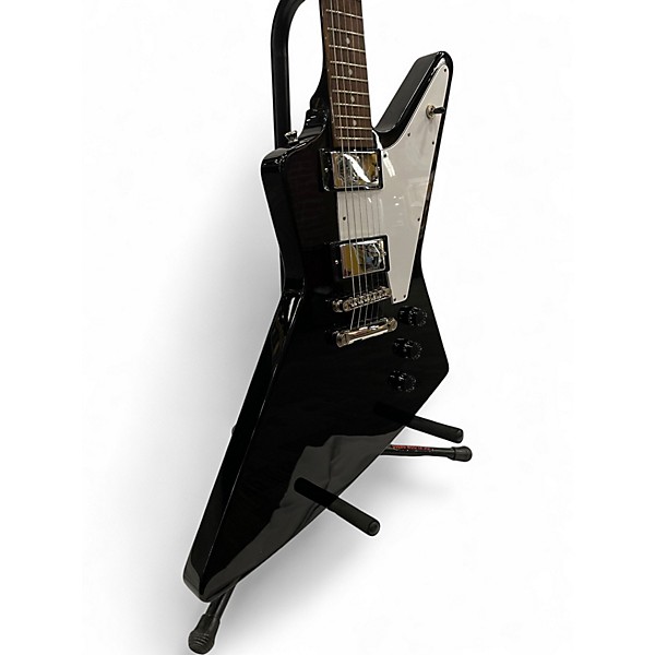 Used 2022 Epiphone Explorer Ebony Solid Body Electric Guitar