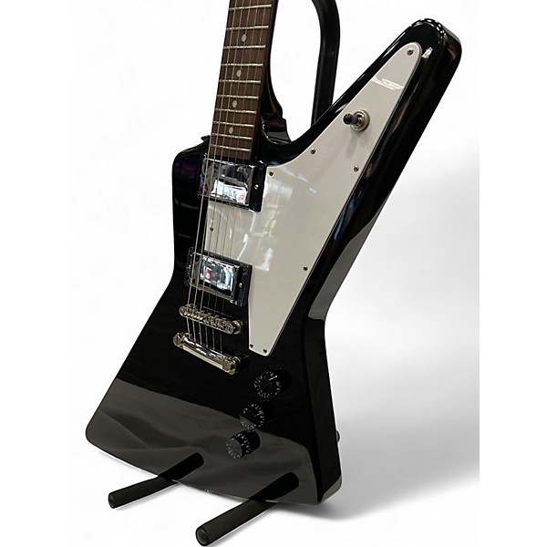 Used 2022 Epiphone Explorer Ebony Solid Body Electric Guitar
