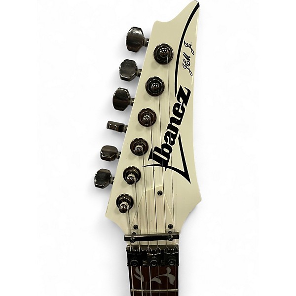 Used 2018 Ibanez JEMJR White Solid Body Electric Guitar