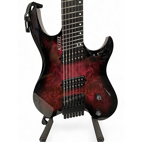 Used Kiesel VADER 7 STRING TRANS PINK Solid Body Electric Guitar