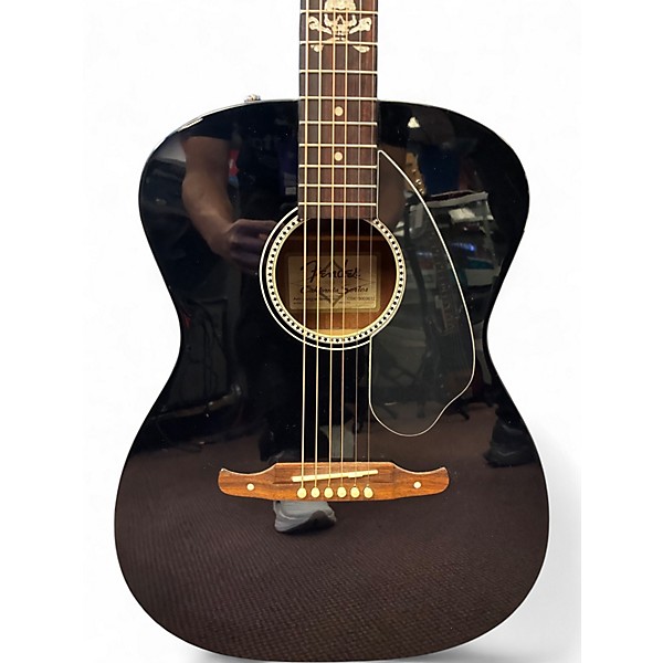 Used Fender Avril Lavigne Newporter Black Acoustic Electric Guitar
