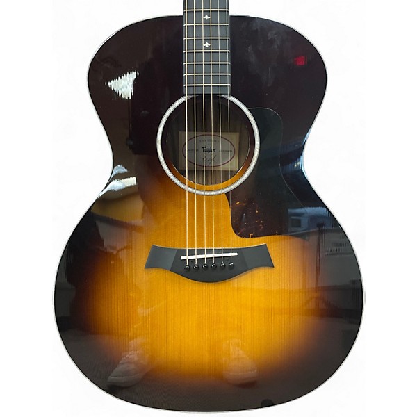 Used Taylor 214e-SB DLX 3 Color Sunburst Acoustic Electric Guitar