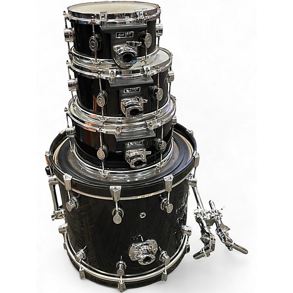Used Pacific  4 Piece 4 Piece Drum Set Black Drum Kit