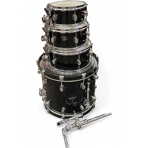 Used Pacific  4 Piece 4 Piece Drum Set Black Drum Kit