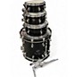 Used Pacific  4 Piece 4 Piece Drum Set Black Drum Kit