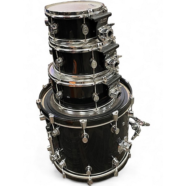 Used Pacific  4 Piece 4 Piece Drum Set Black Drum Kit