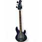 Used Sterling by Music Man Ray34 Trans Blue Electric Bass Guitar thumbnail