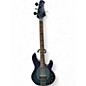 Used Sterling by Music Man Ray34 Trans Blue Electric Bass Guitar
