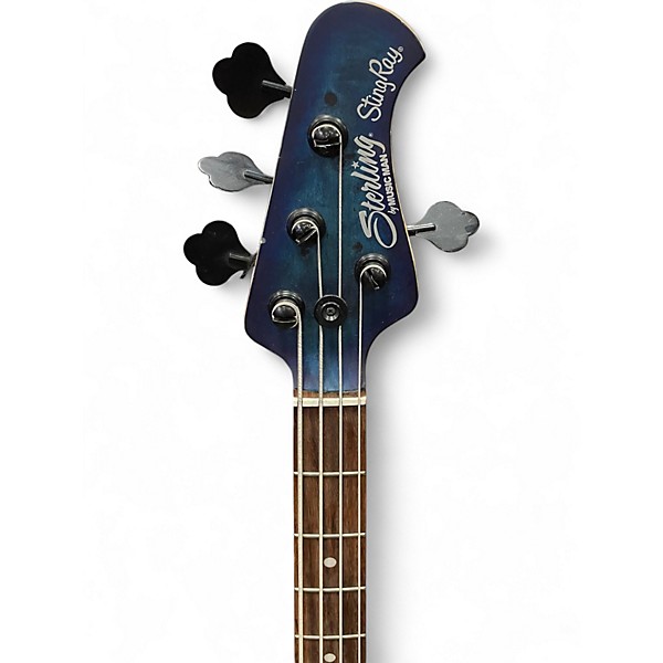 Used Sterling by Music Man Ray34 Trans Blue Electric Bass Guitar