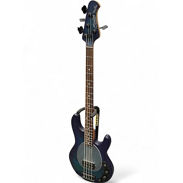 Used Sterling by Music Man Ray34 Trans Blue Electric Bass Guitar