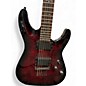 Used Schecter Guitar Research Demon 6 Crimson Red Burst Solid Body Electric Guitar