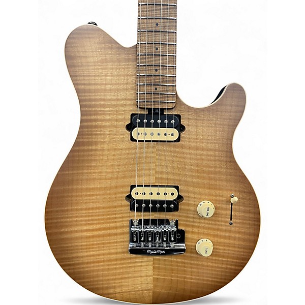 Used 2025 Ernie Ball Music Man Axis Super Sport HH Honey Pot Flame Solid Body Electric Guitar