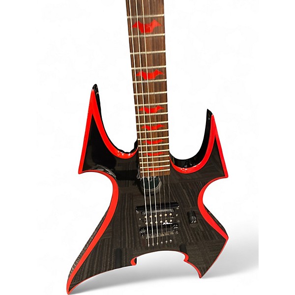 Used B.C. Rich Avenge Black and Red Solid Body Electric Guitar