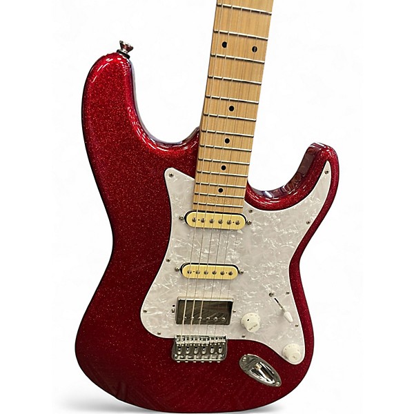 Used Kiesel lyra Candy Apple Red Metallic Solid Body Electric Guitar