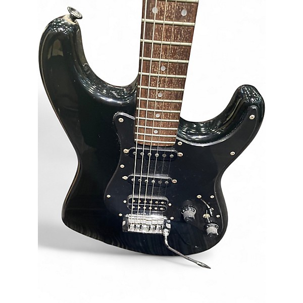 Vintage 1980s Fender MIJ Stratocaster Black Solid Body Electric Guitar