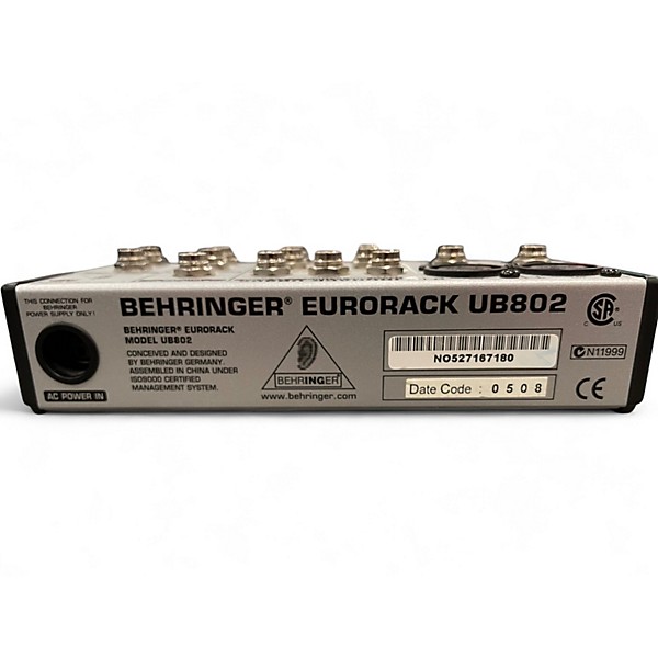 Used Behringer EURORACK UB802 Unpowered Mixer
