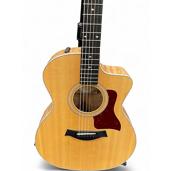 Used Taylor 214CE Deluxe QUILTED MAPLE NATURAL Acoustic Electric Guitar