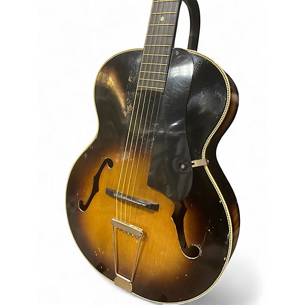 Vintage 1960s Harmony Broadway Tobacco Burst Acoustic Guitar