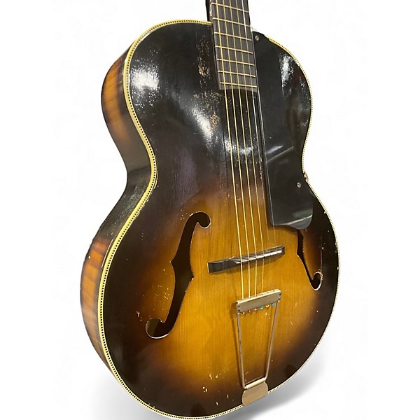 Vintage 1960s Harmony Broadway Tobacco Burst Acoustic Guitar