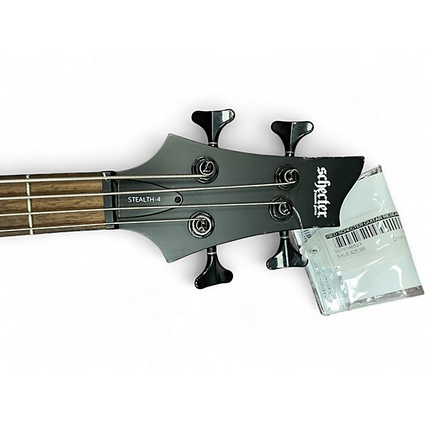 Used Schecter Guitar Research STEALTH-4 Flat Black Electric Bass Guitar