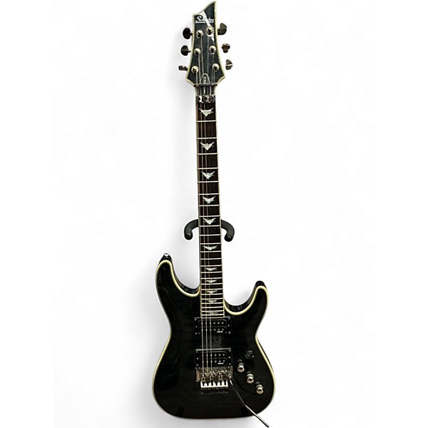 Used Schecter Guitar Research Omen Extreme 6 Floyd Rose Trans Black Solid Body Electric Guitar