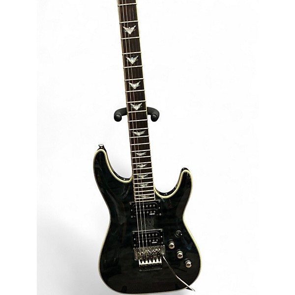 Used Schecter Guitar Research Omen Extreme 6 Floyd Rose Trans Black Solid Body Electric Guitar