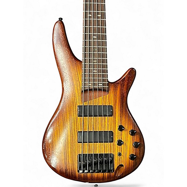 Used 2014 Ibanez SR506 6 String Tobacco Sunburst Electric Bass Guitar