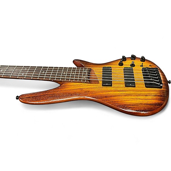 Used 2014 Ibanez SR506 6 String Tobacco Sunburst Electric Bass Guitar