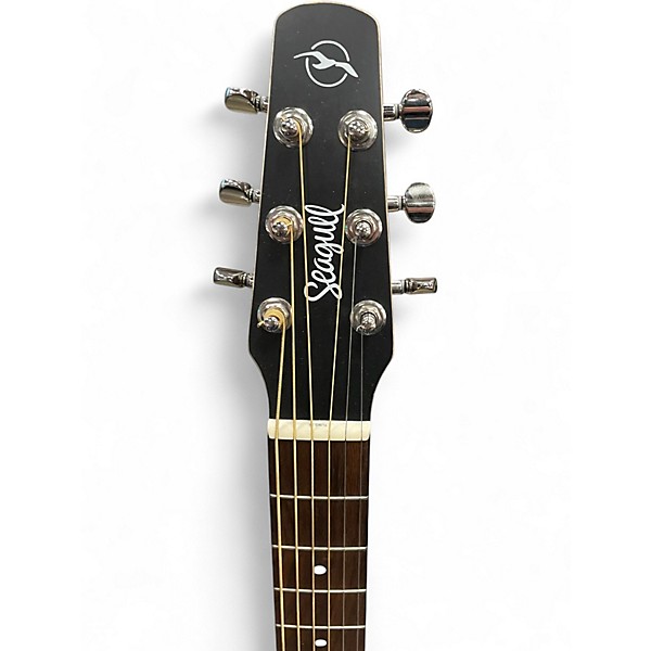 Used Seagull S6 CLASSIC A/E Black Acoustic Guitar