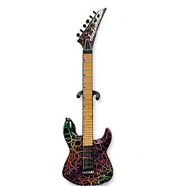 Used Jackson SPARKLE CRACKLE PRO BLACK SPARKLE Solid Body Electric Guitar
