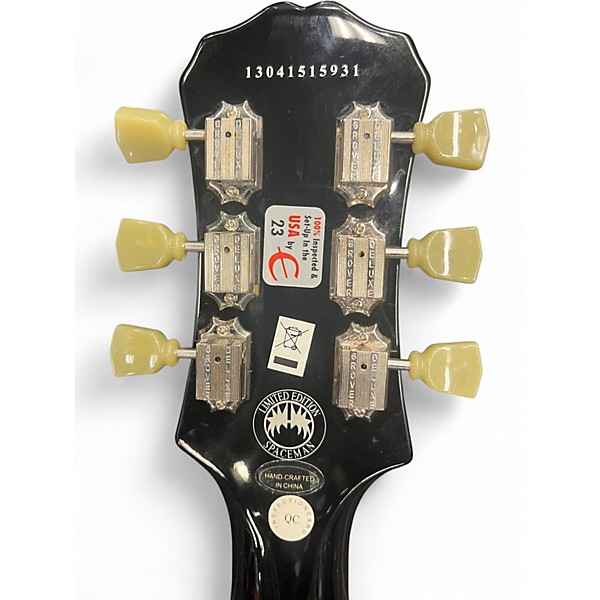 Used Epiphone Tommy Thayer Spaceman Les Paul Standard Silver Sparkle Solid Body Electric Guitar