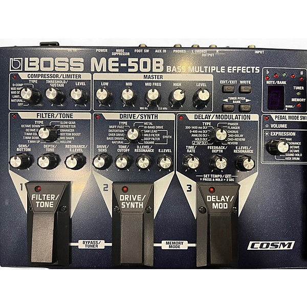 Used BOSS ME50B Bass Multi Bass Effect Pedal