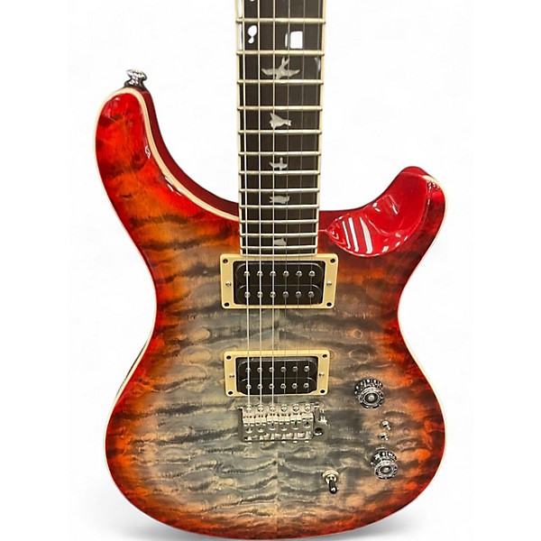 Used PRS SE Custom 24 Charcoal Cherry Burst Solid Body Electric Guitar